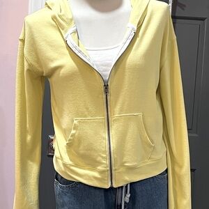 Abercrombie & Fitch Yellow Zip-Up Hoodie